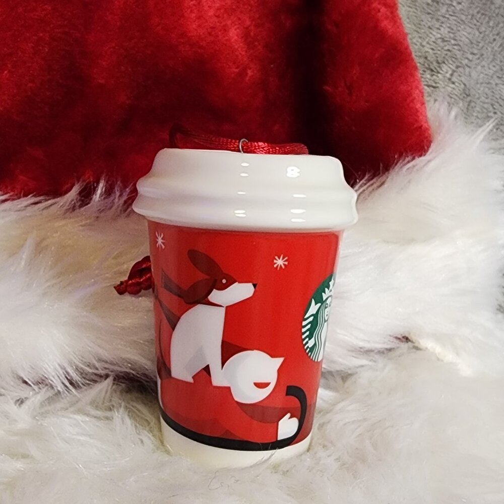 2011 Starbucks Christmas Holiday Ornament Ceramic Cup